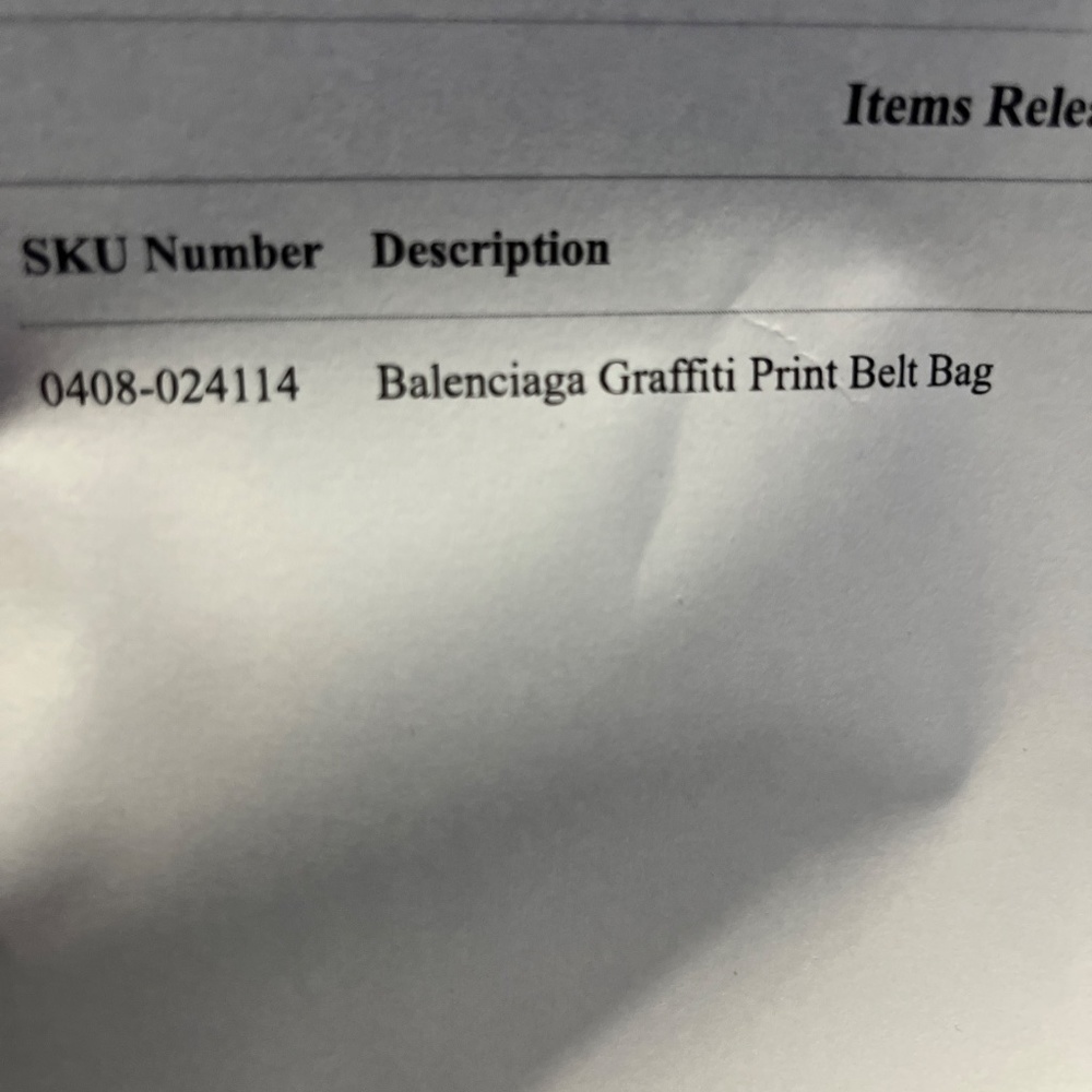 Balenciaga Graffiti Explorer Belt Bag Leather Medium Black Print Brand New - Picture 11 of 11